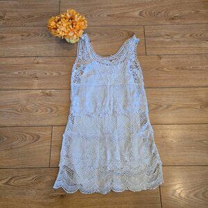 American Eagle Outfitters Crotchet Dress Off-White/Cream Size XS